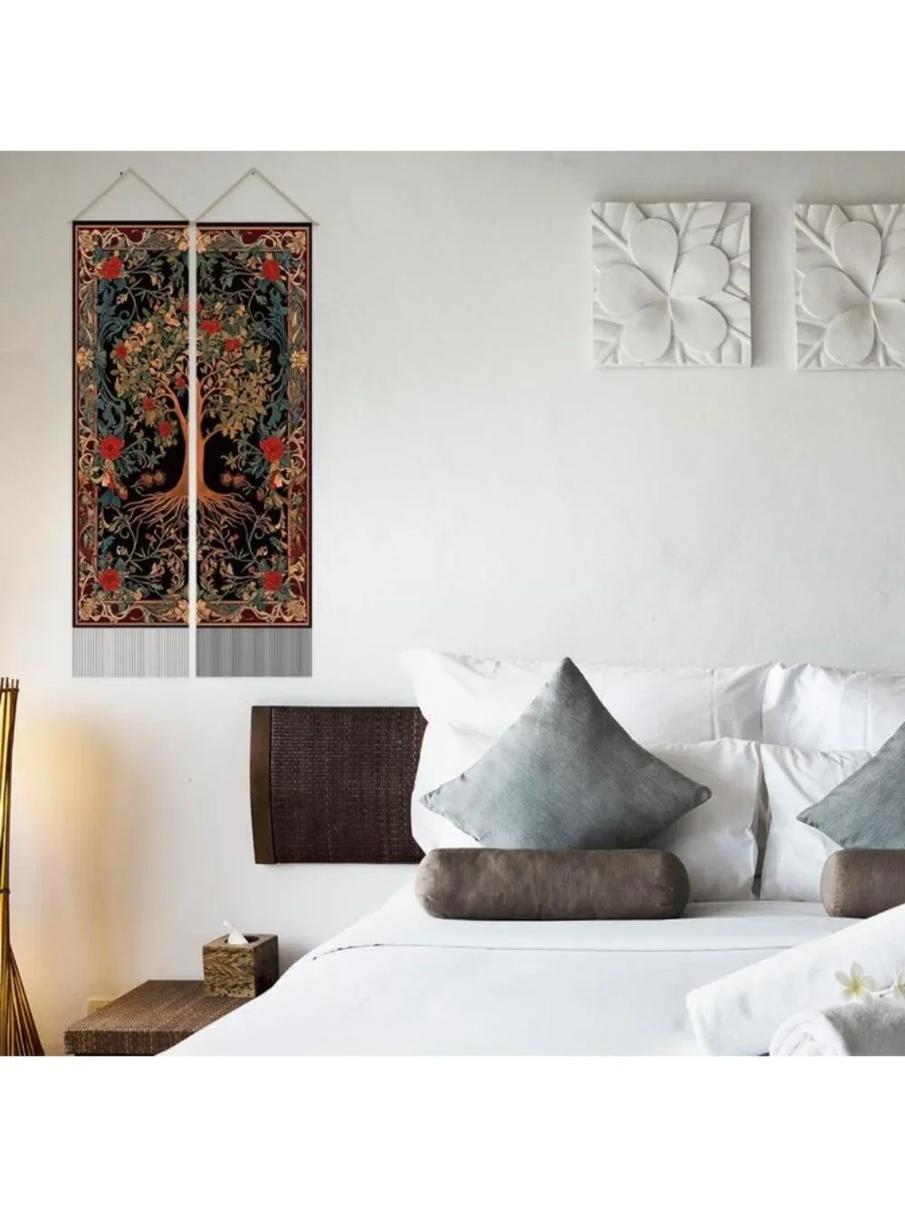 2pc Tree of Life Tapestry Wall Art - Boho Decor for Bedroom & Living Room